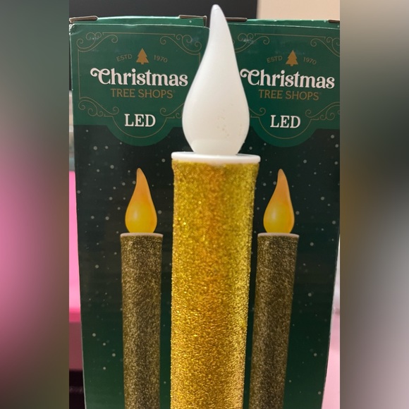 🌺Battery Operated LED Gold Candle Light (Set of 2) - Picture 2 of 4